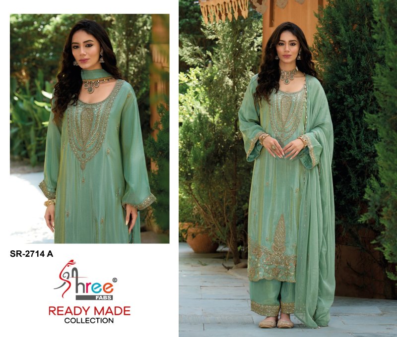 Sr 2714 A To D By Shree Viscose Muslin Pakistani Salwar Suits 